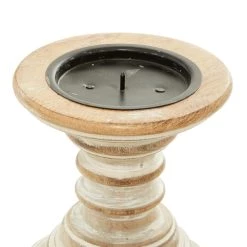 Best reviews of 👏 6'' Light Brown Mango Wood Traditional Candle Holder, 2ct. by Ivory and Iris 🤩 -Cheap Ivory and Iris Store D329766S 3