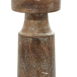 Flash Sale 🎉 Brown Mango Wood Natural Candle Holder Set by Ivory and Iris 😉 -Cheap Ivory and Iris Store D329770S 3