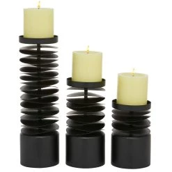 Cheap π₯° Black Metal Contemporary Candle Holder Set by Ivory and Iris β