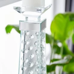 Top 10 🥰 18" Clear Glass Glam Candle Holder by Ivory and Iris 🎉 -Cheap Ivory and Iris Store D329796S 7