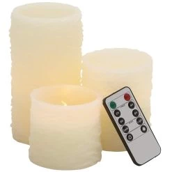 Best Pirce 🛒 Cream Traditional Resin Flameless Candle Set by Ivory and Iris ⌛