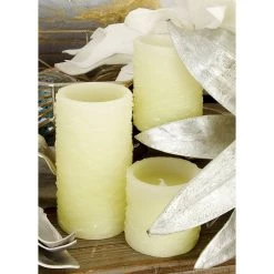 Best Pirce 🛒 Cream Traditional Resin Flameless Candle Set by Ivory and Iris ⌛ -Cheap Ivory and Iris Store D329797S 6
