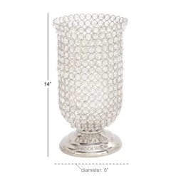 New ✨ 14" Clear Aluminum Glam Candle Holder by Ivory and Iris 👍 -Cheap Ivory and Iris Store D329806S 4