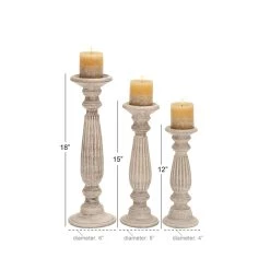 Buy π₯ White Mango Wood Traditional Candle Holder Set by Ivory and Iris π 9 Buy π₯ White Mango Wood Traditional Candle Holder Set by Ivory and Iris π -Cheap Ivory and Iris Store D329810S 5