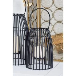 Hot Sale 😉 12" Iron Contemporary Candle Holder Lantern by Ivory and Iris ❤️ -Cheap Ivory and Iris Store D329812S 6