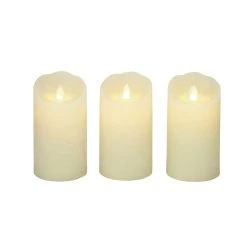 Cheap 🔔 6" Beige Wax Flameless Candles, 3ct. by Ivory and Iris 👍