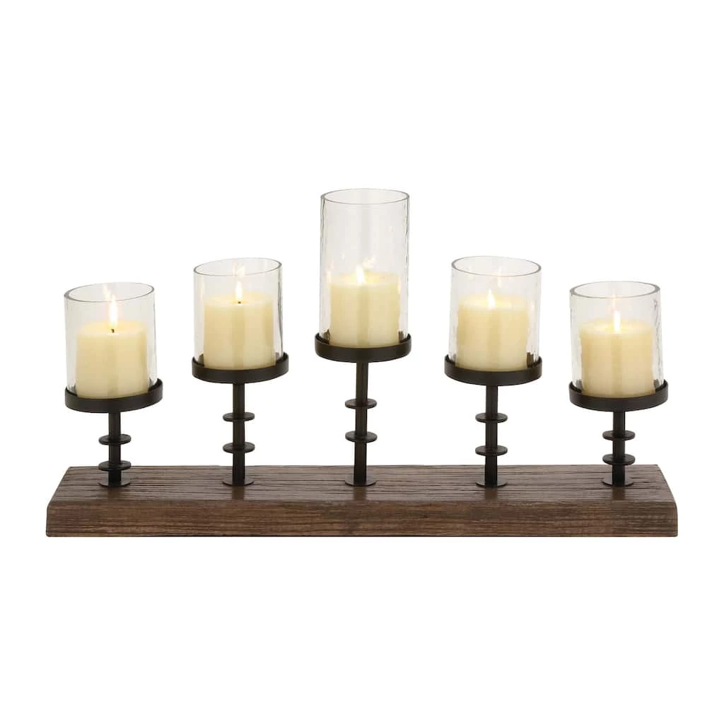 Buy π 13" Brown Mango Wood Industrial Candle Holder by Ivory and Iris β 1 Buy π 13" Brown Mango Wood Industrial Candle Holder by Ivory and Iris β