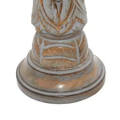 Wholesale 🎁 Light Brown Mango Wood Traditional Candle Holder Set by Ivory and Iris 🎉 -Cheap Ivory and Iris Store D329836S 7