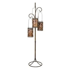 Budget 😉 5.5ft. Brass Iron Eclectic Candle Holder Lantern by Ivory and Iris ❤️