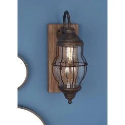 Budget 😍 17" Brown Iron Industrial LED Wall Sconce by Ivory and Iris 🛒 -Cheap Ivory and Iris Store D329846S 9