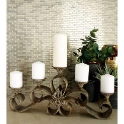 Budget ❤️ 23'' Gray Iron Rustic Candle Holder by Ivory and Iris 🎉 -Cheap Ivory and Iris Store D329860S 11