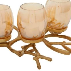 Best Sale 😍 6" Gold Aluminum Coastal Candle Holder by Ivory and Iris 😀 -Cheap Ivory and Iris Store D329866S 8
