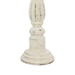 Best deal 🤩 Distressed White Mango Wood Traditional Pillar Candle Holder by Ivory and Iris 😍 -Cheap Ivory and Iris Store D329885S 7