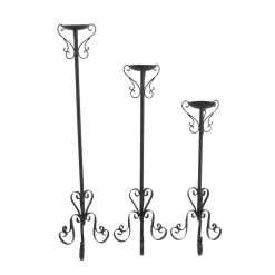 Best Sale ⌛ Black Metal Traditional Candle Holder Set, 32", 39" & 47" by Ivory and Iris 🌟 -Cheap Ivory and Iris Store D329900S 6