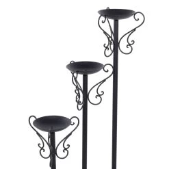 Best Sale ⌛ Black Metal Traditional Candle Holder Set, 32", 39" & 47" by Ivory and Iris 🌟 -Cheap Ivory and Iris Store D329900S 7