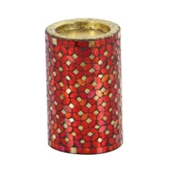 Promo ✔️ Red Metal Glam Candle Holder Set, 4", 7" & 11" by Ivory and Iris 🌟 -Cheap Ivory and Iris Store D329902S 4