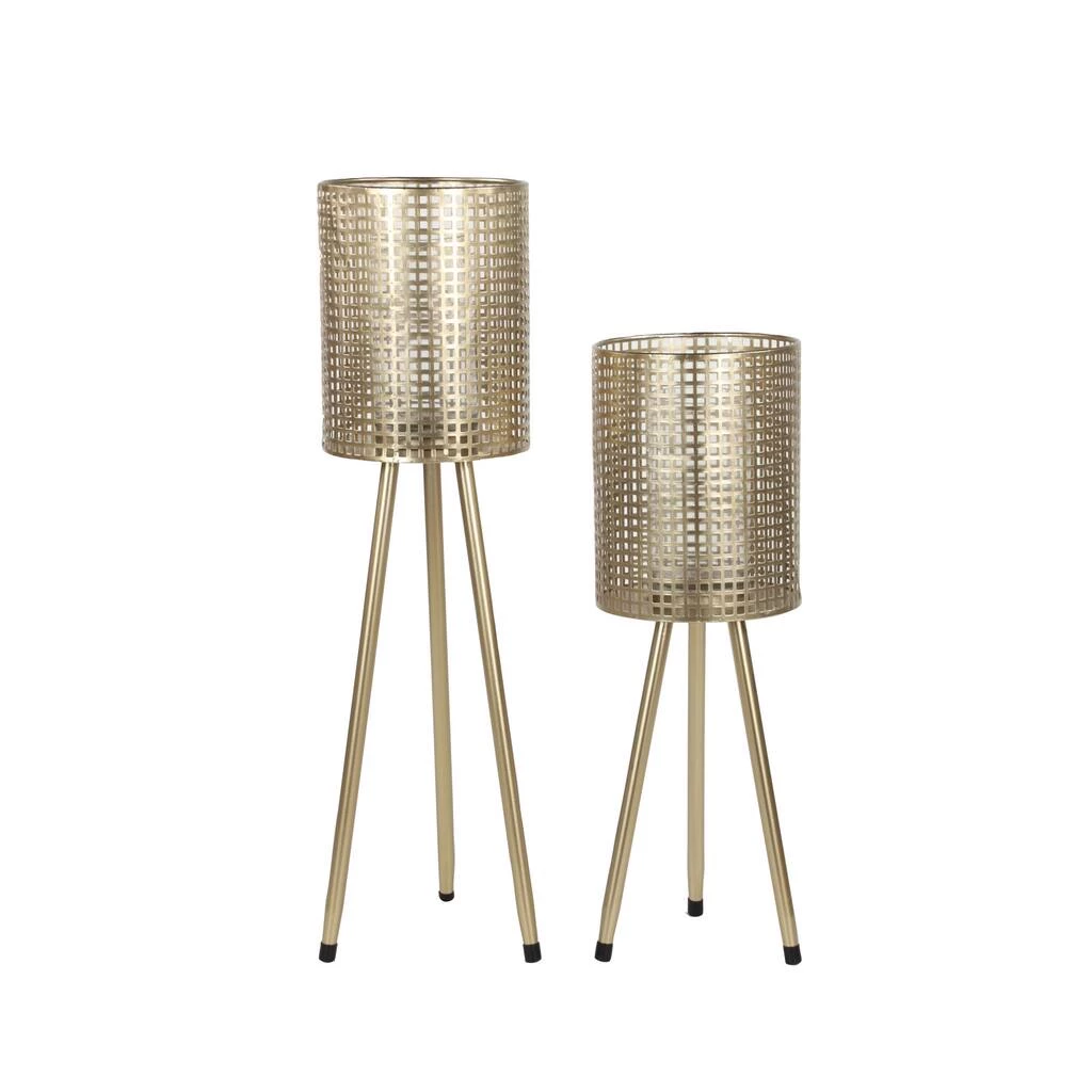 Best Pirce 💯 Gold Metal Industrial Lantern with Legs Set by Ivory and Iris ❤️ 2 Best Pirce 💯 Gold Metal Industrial Lantern with Legs Set by Ivory and Iris ❤️ - Image 2