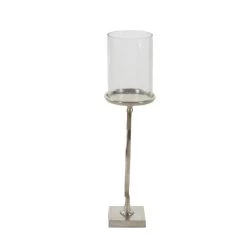 Best Pirce 😉 22" Silver Aluminum Contemporary Candle Holder by Ivory and Iris 🌟 -Cheap Ivory and Iris Store D329908S 3