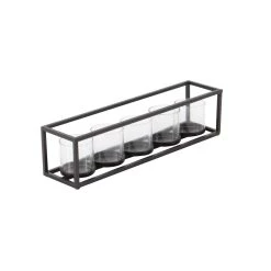 Promo ✨ 22" Black Iron Contemporary 5 Candlestick Holder by Ivory and Iris 🔔 -Cheap Ivory and Iris Store D329915S 3