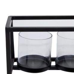 Promo ✨ 22" Black Iron Contemporary 5 Candlestick Holder by Ivory and Iris 🔔 -Cheap Ivory and Iris Store D329915S 6