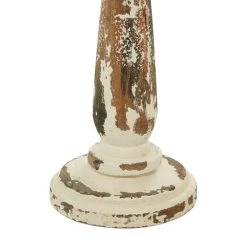 Best Sale 🌟 Brown & White Traditional Candle Holder Set, 13" & 15" by Ivory and Iris 🥰 -Cheap Ivory and Iris Store D329920S 4