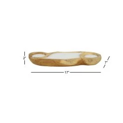 Outlet ✨ 17" Natural Brown Teak Wood Boat Candle by Ivory and Iris 👏 -Cheap Ivory and Iris Store D330216S 6