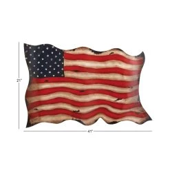 Outlet 🛒 Metal Vintage American Flag Wall Decor by Ivory and Iris 🥰 -Cheap Ivory and Iris Store D352620S 7