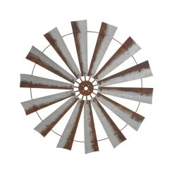 Buy ❤️ Gray Rustic Wheel Metal Farmhouse Wall Decor by Ivory and Iris ✨