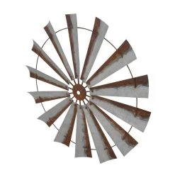 Buy ❤️ Gray Rustic Wheel Metal Farmhouse Wall Decor by Ivory and Iris ✨ -Cheap Ivory and Iris Store D352627S 4
