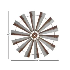 Buy ❤️ Gray Rustic Wheel Metal Farmhouse Wall Decor by Ivory and Iris ✨ -Cheap Ivory and Iris Store D352627S 8