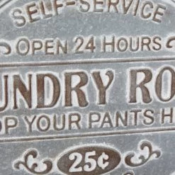 Deals 🎉 Gray Laundry Room Metal Farmhouse Sign Wall Decor by Ivory and Iris 🤩 -Cheap Ivory and Iris Store D352628S 3