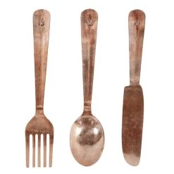 Coupon 😉 Copper Aluminum Utensils Wall Decor by Ivory and Iris 🌟 -Cheap Ivory and Iris Store D352634S 5