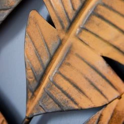 Flash Sale 🌟 Brown Palm Leaves Rustic Metal Wall Decor by Ivory and Iris ✨ -Cheap Ivory and Iris Store D352635S 12