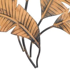 Flash Sale 🌟 Brown Palm Leaves Rustic Metal Wall Decor by Ivory and Iris ✨ -Cheap Ivory and Iris Store D352635S 5