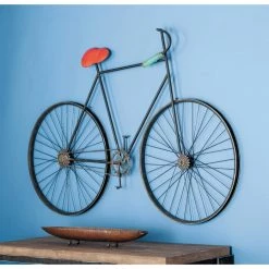 Best deal 😀 Black Vintage Bicycle Iron Wall Decor by Ivory and Iris 😉 -Cheap Ivory and Iris Store D352636S 8