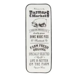 Outlet 🥰 Black & White Metal Farmhouse Sign Wall Decor by Ivory and Iris ❤️