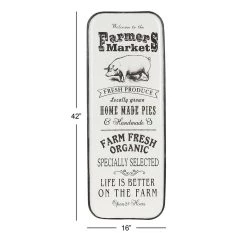 Outlet 🥰 Black & White Metal Farmhouse Sign Wall Decor by Ivory and Iris ❤️ -Cheap Ivory and Iris Store D352645S 7