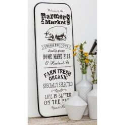Outlet 🥰 Black & White Metal Farmhouse Sign Wall Decor by Ivory and Iris ❤️ -Cheap Ivory and Iris Store D352645S 8