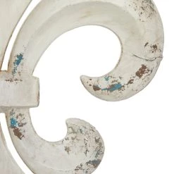 Deals 👍 White Metal Vintage Fleur de Lis Wall Decoration by Ivory and Iris ❤️ -Cheap Ivory and Iris Store D352649S 4