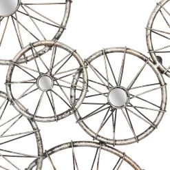 Cheap 🔥 Silver Metal Industrial Wall Decoration by Ivory and Iris ✨ -Cheap Ivory and Iris Store D352651S 3