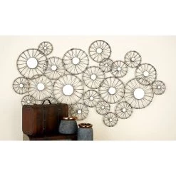 Cheap 🔥 Silver Metal Industrial Wall Decoration by Ivory and Iris ✨ -Cheap Ivory and Iris Store D352651S 7