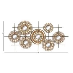 Deals 😉 Brown Modern Ornamental Metal Wall Decoration by Ivory and Iris 🔥 -Cheap Ivory and Iris Store D352653S 6
