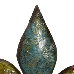 Promo 🎉 Blue & Green Metal Fleur de Lis Wall Décor Set by Ivory and Iris 🛒 -Cheap Ivory and Iris Store D352656S 4