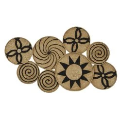 New 🎉 Tan & Black Iron Eclectic Wall Decoration by Ivory and Iris 🎁