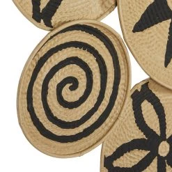 New 🎉 Tan & Black Iron Eclectic Wall Decoration by Ivory and Iris 🎁 -Cheap Ivory and Iris Store D352663S 3