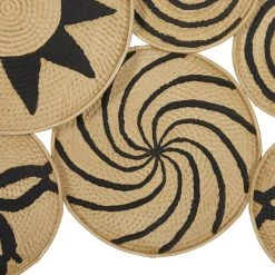 New 🎉 Tan & Black Iron Eclectic Wall Decoration by Ivory and Iris 🎁 -Cheap Ivory and Iris Store D352663S 4