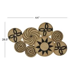 New 🎉 Tan & Black Iron Eclectic Wall Decoration by Ivory and Iris 🎁 -Cheap Ivory and Iris Store D352663S 6