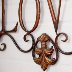 Cheap 🥰 Brown Metal Live, Laugh, Love Wall Decoration by Ivory and Iris 🧨 -Cheap Ivory and Iris Store D352667S 13