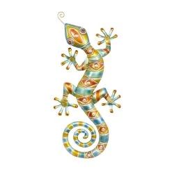 Wholesale 👍 Multicolored Metal Lizard Wall Decoration by Ivory and Iris 🧨