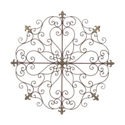Deals 🌟 Brown Metal Rustic Wall Decoration by Ivory and Iris 😀